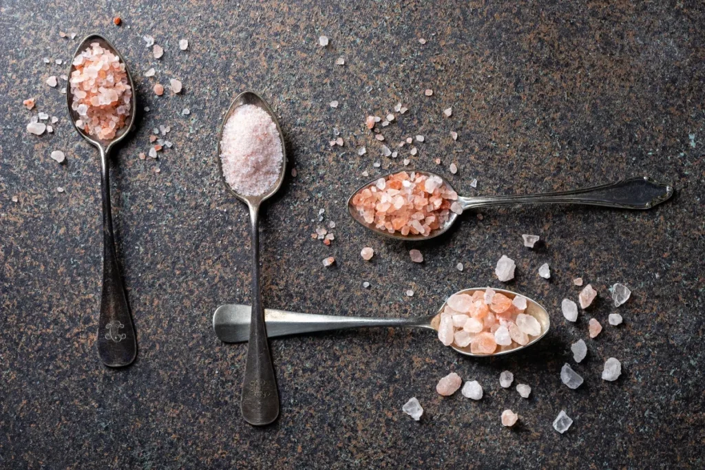 grains of pink salt