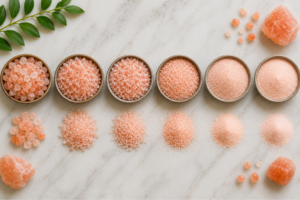 Grain Sizes of Edible Himalayan Salt