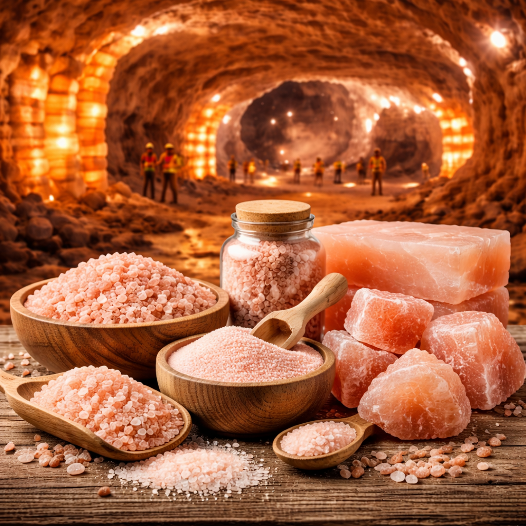 Himalayan pink salt at Khewra mine
