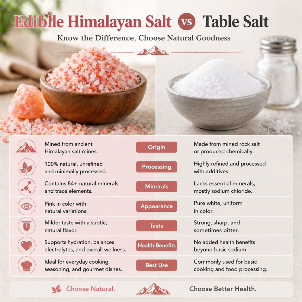 Himalayan salt vs table salt comparison