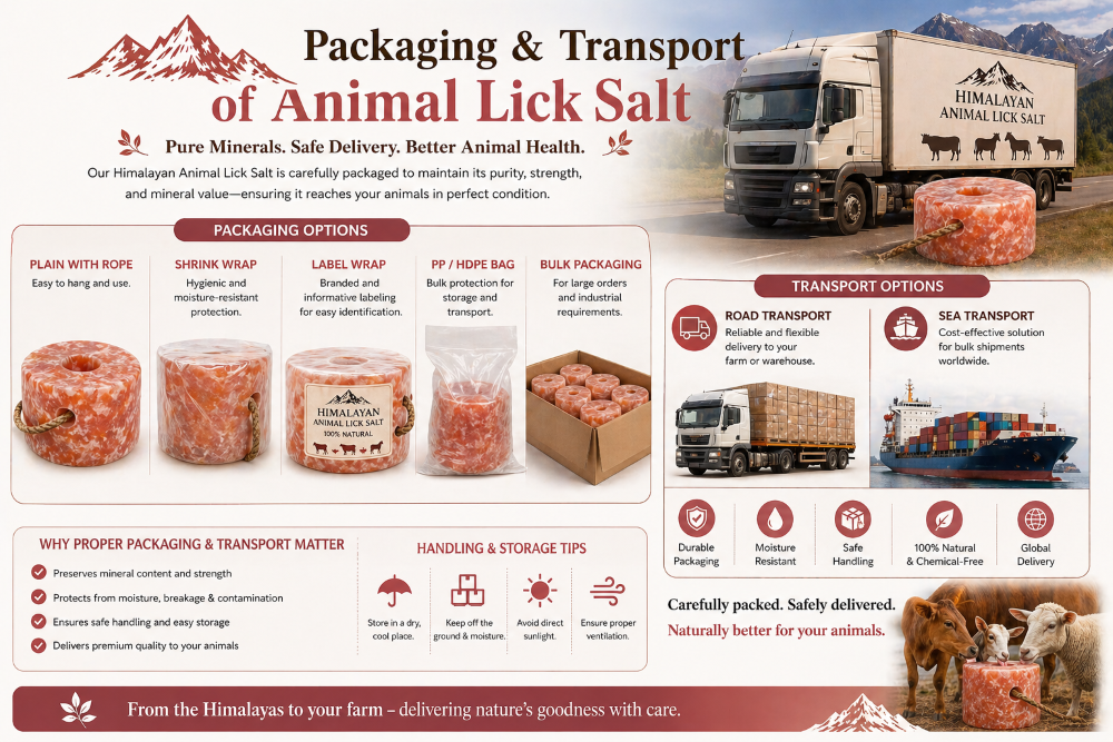 Packaging & Transport of Animal Lick Salt