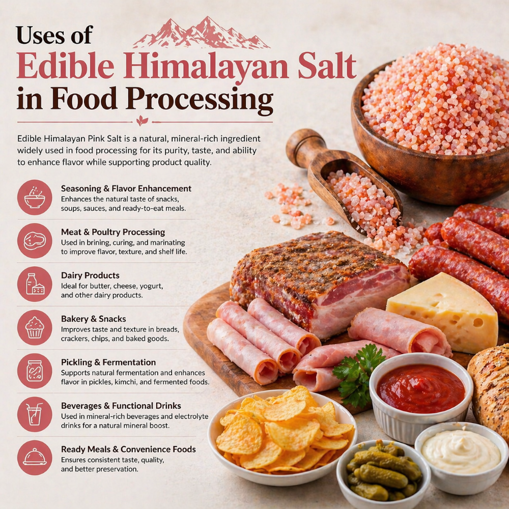 Uses of edible Himalayan salt