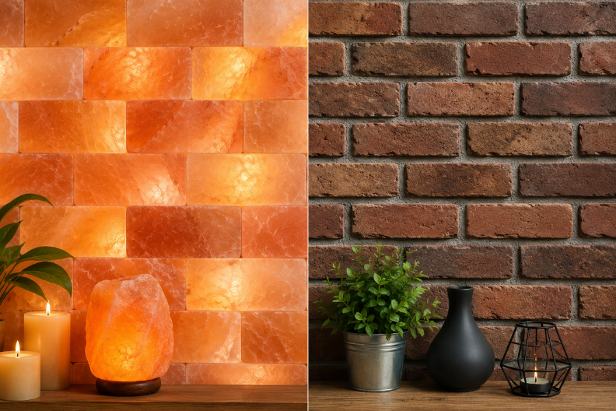 Himalayan Salt Bricks vs Regular Decorative Bricks