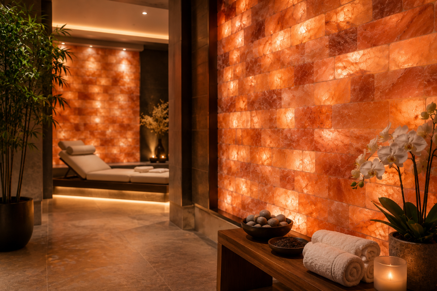 How Himalayan Salt Tiles Are Used in Luxury Interiors
