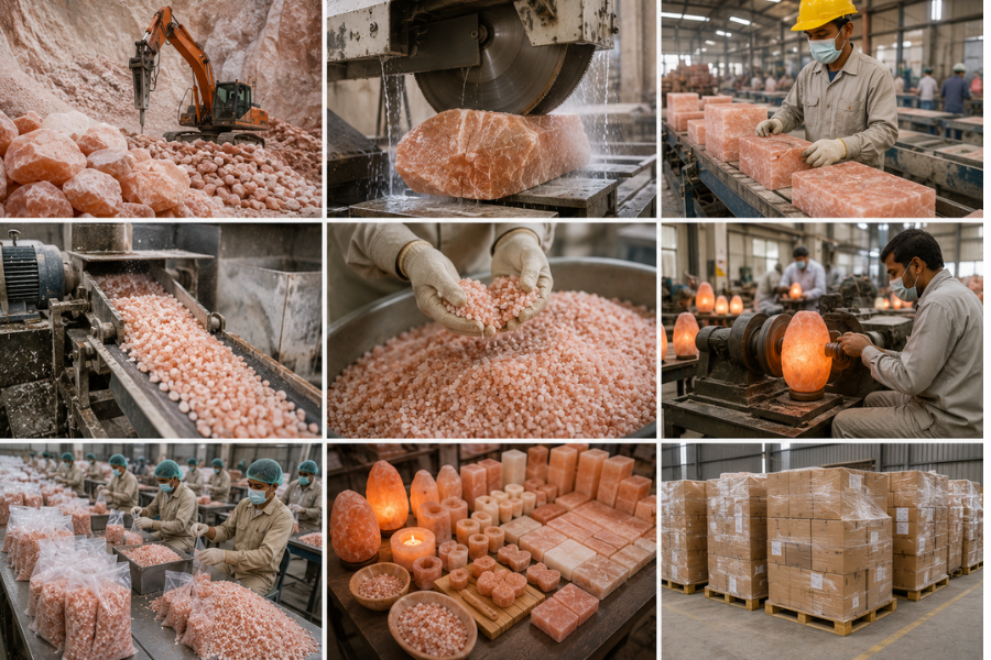 How Himalayan Salt Products Are Manufactured for Global Markets