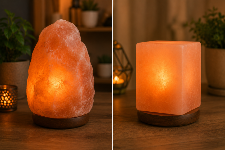 Natural Rock Shape vs Machine-Cut Salt Lamps